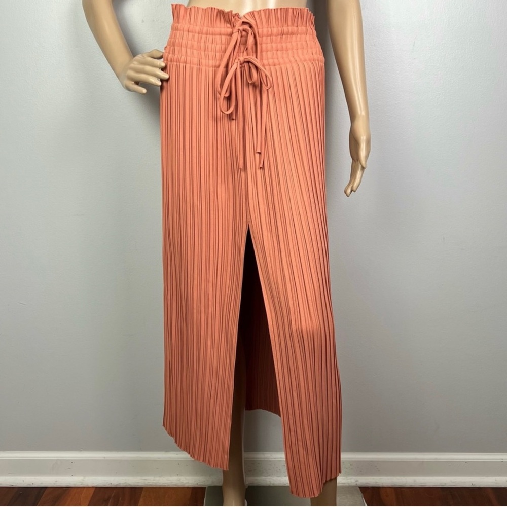 NEW A.L.C. PINK PLEATED MIDI SKIRT - Picture 2 of 6